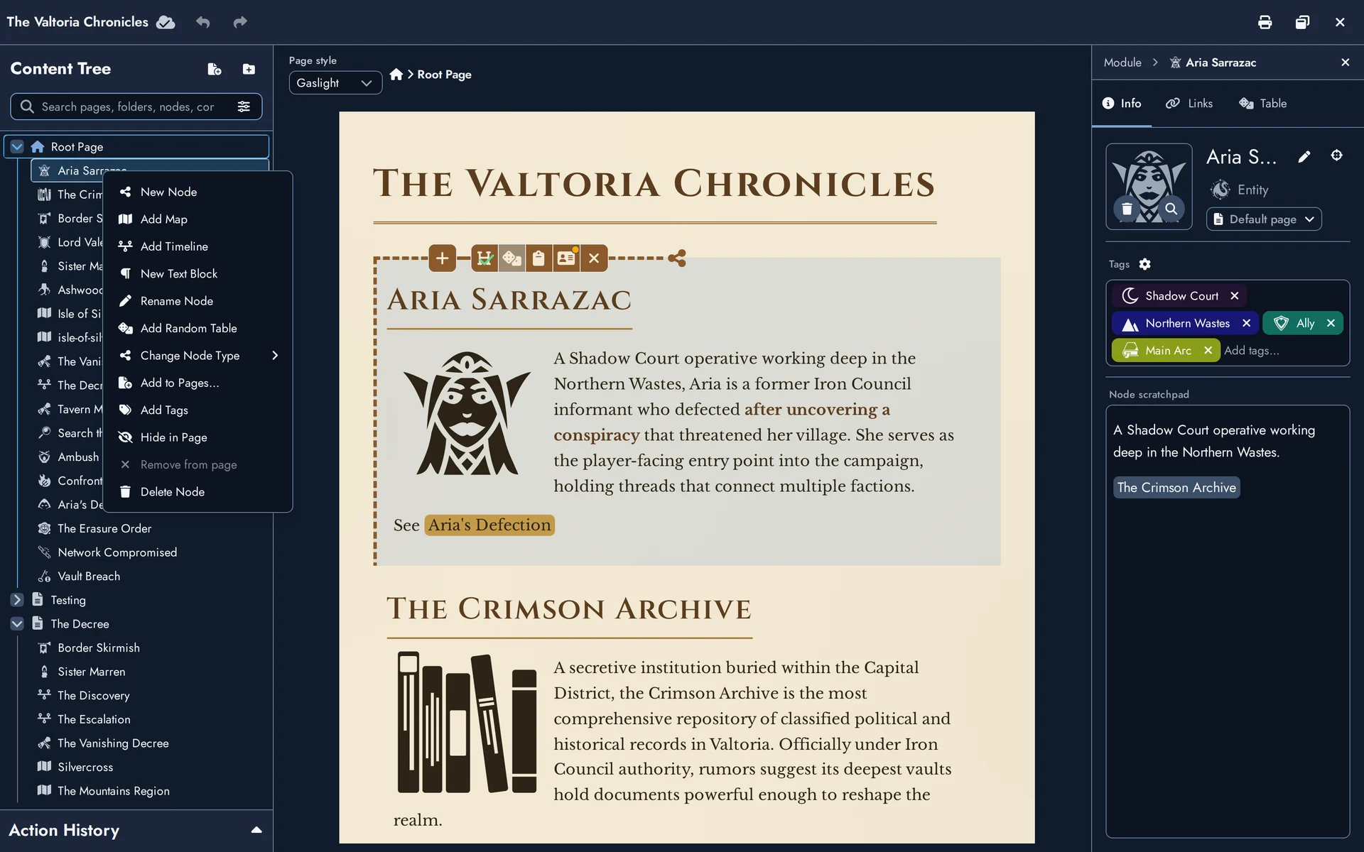 The Editor in full screen, with the Content Tree, the Editable Page and the Details Panel