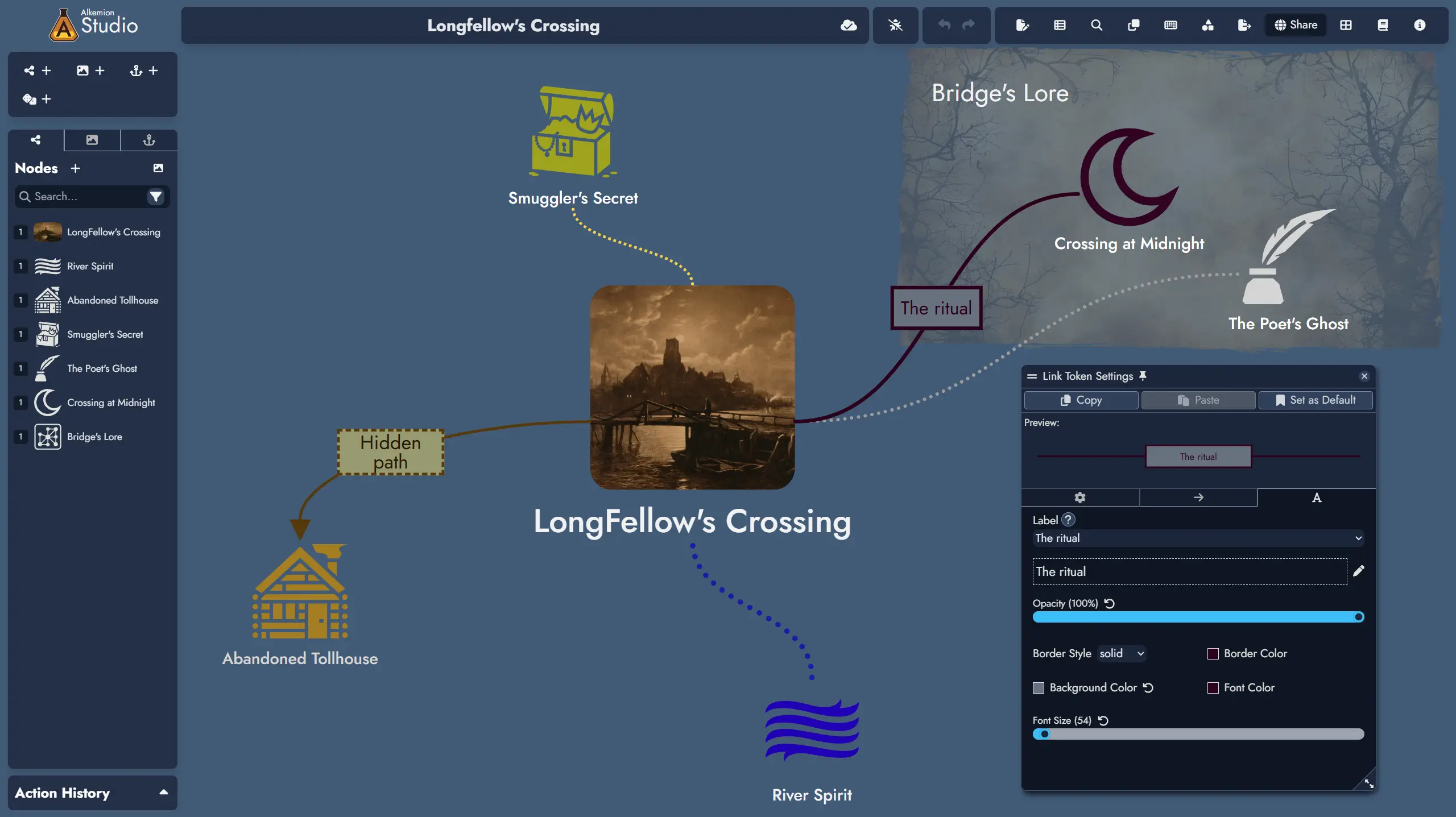 Screenshot of Link Token Labels