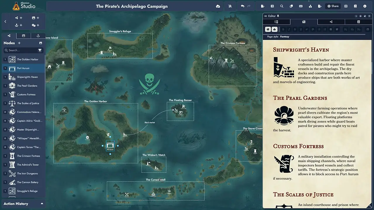 Editor with board view