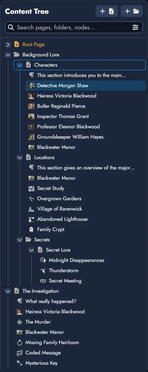 Screenshot of the Board's context menu