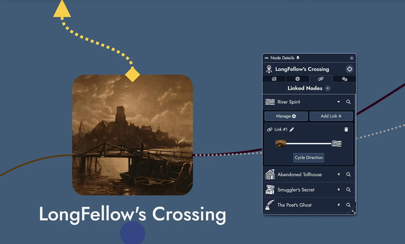 Linked Assets tab in the Node Details panel