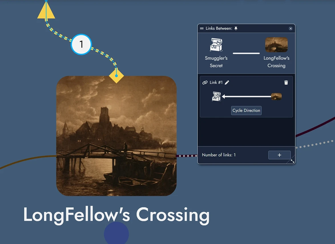 Link Details window accessed from a Link Token