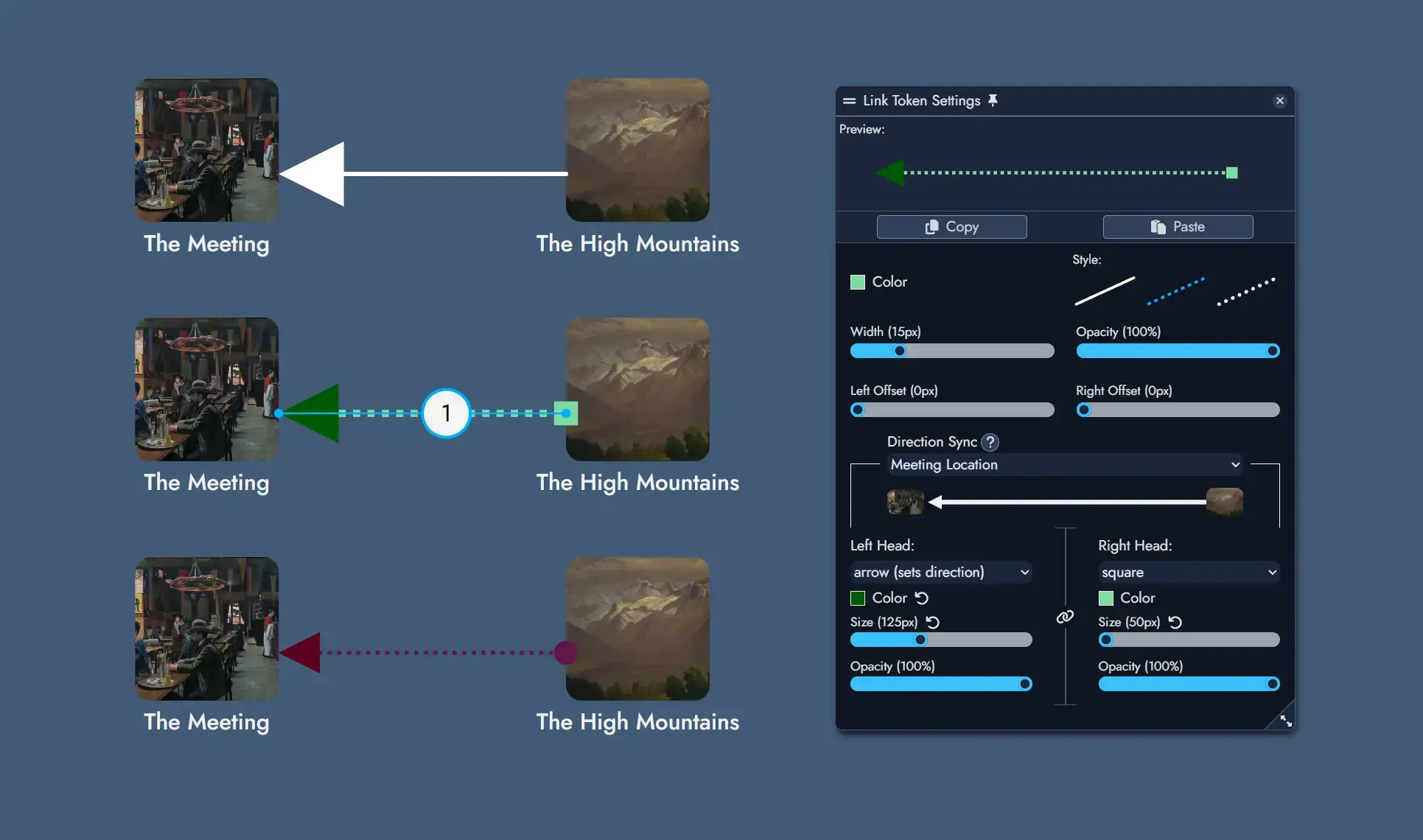 Screenshot of the Board's context menu