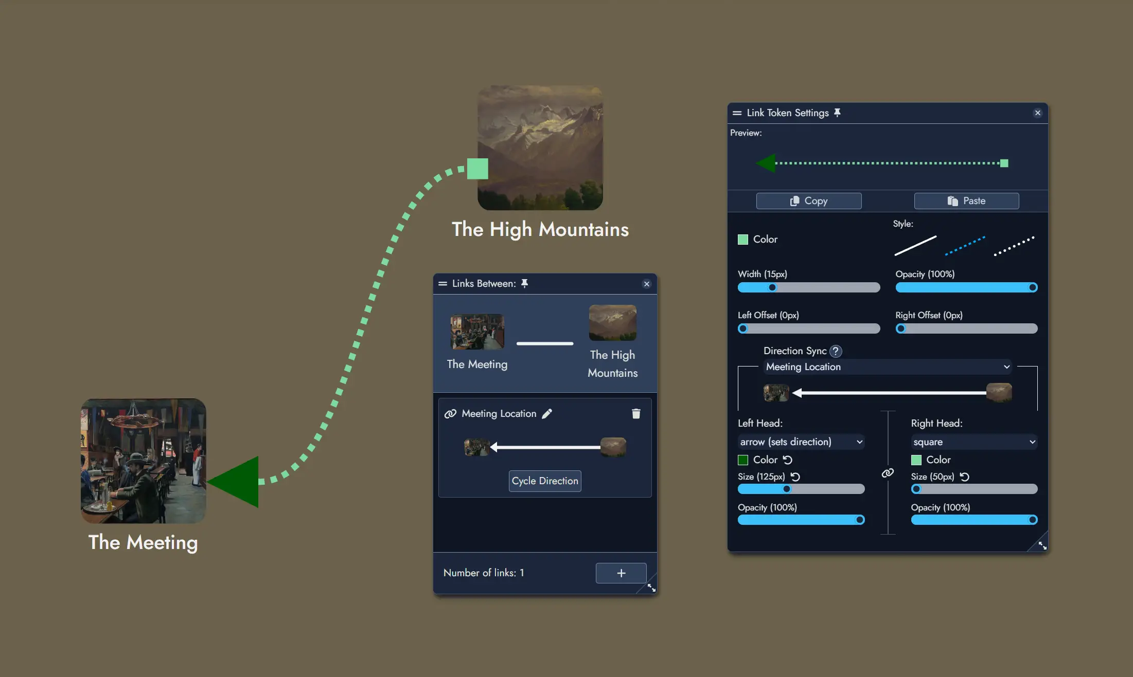 Screenshot of the Board's context menu